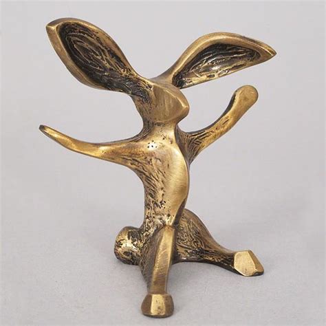 Bronzed bunny - Features: 16" wide x 11" deep x 27" height Bronzed Aluminum Weight: 9 lbs. Mounted Screw Plate No Hardware Included The Characters: of the E+E Collection: Frankie the Stag: HMD1013 Louie the Mouse: HMD1009 Eloise the Lady Fox: HMD1008 Beatrice the Bear: 75104 Margie the Doe: HMD1518 Eugene the Moose: HMD1519 Emerson t